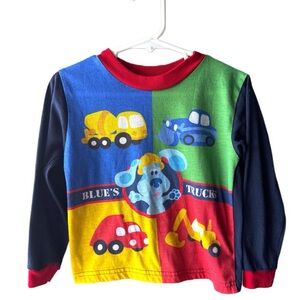 Vintage Blues Clues Long Sleeve Shirt with Trucks